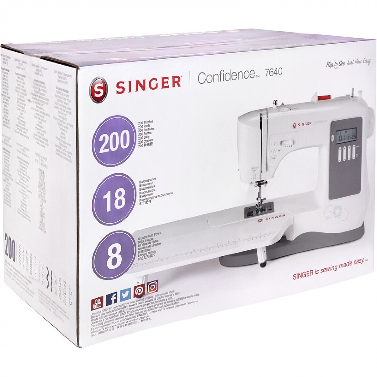 SINGER CONFIDENCE 7640 11138. Купить Швейные машины на Официальном Сайте  SINGER в России.